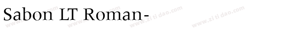 Sabon LT Roman字体转换